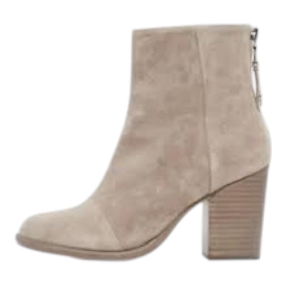 Rag & Bone Ashby Suede Heeled Ankle Boots‎ Stone Size 35 / 5.5